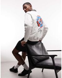 Obey - Paper Rose Graphic Sweatshirt With Back Print - Lyst
