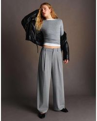 Bershka - Voluminous Trousers With Double Fabric - Lyst