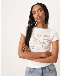 ASOS - Baby Tee With Holiday Beach Graphic - Lyst