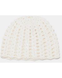 Stradivarius - Cappellino Écru All'Uncinetto Con Paillettes - Lyst