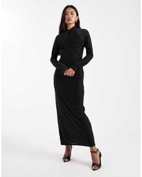 French Connection - Wrap Front Detail Hotfix Midi Dress - Lyst