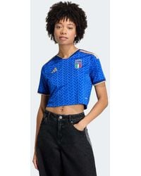 adidas Originals - Italy 26 Home Cropped Jersey - Lyst