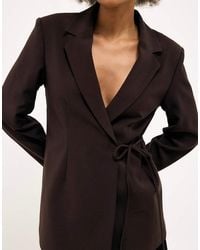 NA-KD - Regular Tie Detail Blazer - Lyst