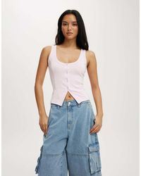 Cotton On - Button Through Tank - Lyst