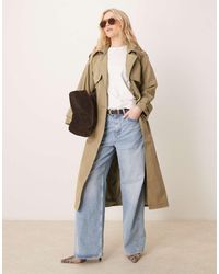 Abercrombie & Fitch - Trenchcoat Met Lange Pasvorm - Lyst