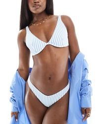 Hollister - Ribbed Underwire Co-ord Bikini Top - Lyst