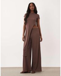 ASOS - Sheer Onion Skin Longline Tunic Top Co-Ord - Lyst
