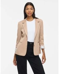 Vila - Saga Jersey Slim Fit Blazer - Lyst