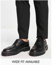 ASOS - Chunky Sole Brogue Shoes - Lyst