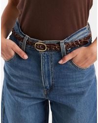 Levi's - – schmaler, geflochtener ledergürtel - Lyst
