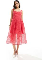 French connection ambre floral embroidered mesh dress hotsell