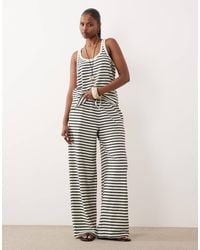 ASOS - Textured Knit Wide Leg Trouser Co-Ord - Lyst