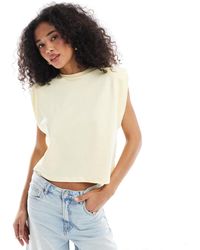 ASOS - – ärmelloses oberteil mit schulterpolstern - Lyst