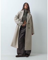 ASOS - Longline Double Breasted Coat - Lyst