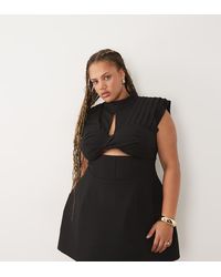 ASOS - Curve Ruched Bust Structured Mini Dress - Lyst