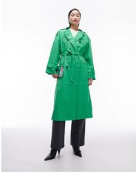 TOPSHOP - Long Line Trench Coat - Lyst