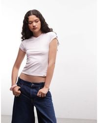 Collusion - 90s High V-neck Fitted Tee - Lyst