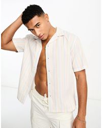 Abercrombie & Fitch - Pride Rainbow Stripe Short Sleeve Revere Collar Shirt - Lyst