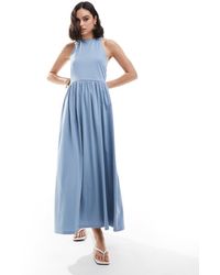 ASOS - Halter Neck Low Back Maxi Sundress - Lyst