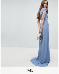 tfnc blue bridesmaid dress