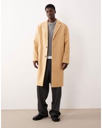 ASOS - Wool Look Longline Coat - Lyst
