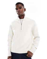 Jack & Jones - Oversized Dikke Trui Met 1/4 Rits - Lyst