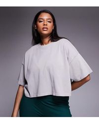 4505 - Curve Icon Heavyweight Cotton Cropped T-shirt With Quick Dry Finish - Lyst