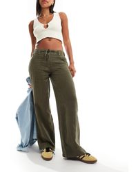 Superdry - – leinenhose mit niedriger taille - Lyst