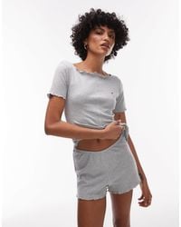 Tommy Hilfiger - Rib T-shirt And Shorts Pyjama Set - Lyst