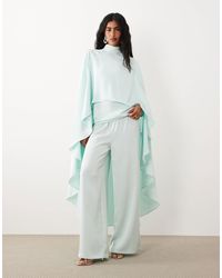 Iyal - Cape d'ensemble asymétrique à détail drapé - menthe - Lyst