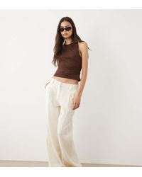 ASOS - Asos Design Tall Wide Leg Trousers With Pleat Detail - Lyst