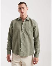 Only & Sons - – langärmliges hemd aus leinenmix - Lyst