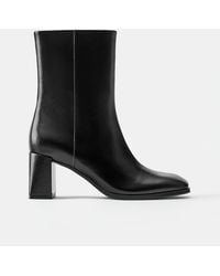 Pull&Bear - Stivaletti Con Tacco Alto Neri - Lyst
