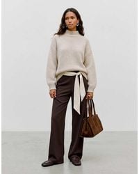Vero Moda - Oversized High Neck Fluffy Knit Jumper - Lyst