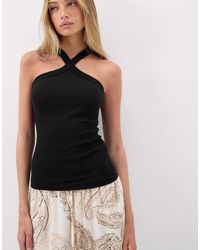 Intimissimi - Ribbed Superior Cotton Crossover Cami - Lyst