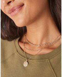 ASOS - Collar De Varias Hileras Con Cadena De Estilo Ondulado Y Detalle De Colgante De - Lyst