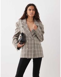 Miss Selfridge - Strong Shoulder Double Breasted Blazer - Lyst