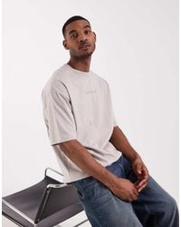 ASOS - Oversized T-shirt With Floral Back Print - Lyst