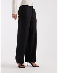 River Island - Linen Look Wide Leg Trousers Co-ord - Lyst