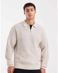 JJ Rebel - Polo Beis Extragrande De Punto De -Neutro - Lyst