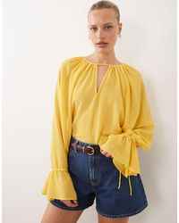 ASOS - Cape Detail Chiffon Blouse - Lyst