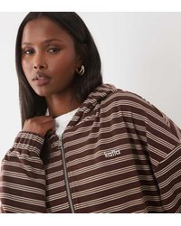 Kaiia - Jersey Fleece Oversized Zip-through Fleece Hoodie - Lyst
