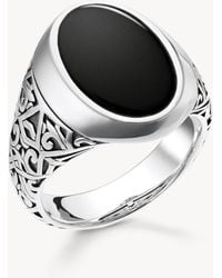 Thomas Sabo - – ring aus mit schwarzem detail - Lyst