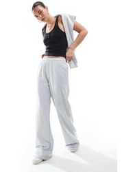 Cotton On - Pantalones De Chándal Grises Clásicos De Pernera Ancha De Felpa De Cotton On - Lyst