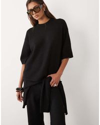 ASOS - Crew Neck T Shirt With Wool Co-Ord - Lyst