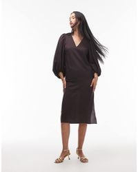& Other Stories - Midi Dress With Volume Sleeves - Lyst
