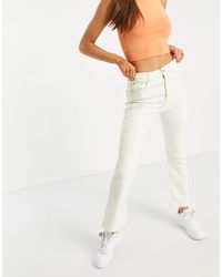Pull&Bear Kickflare Jeans - White
