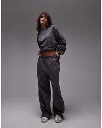 TOPSHOP - Community Co-ord Graphic Straight Leg jogger - Lyst
