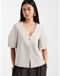 Object - Blazer Met Korte Ballonmouwen - Lyst