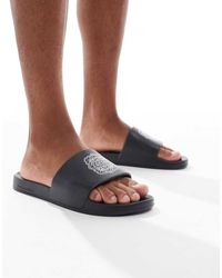 Jack & Jones - Sliders Nere Con Stampa - Lyst